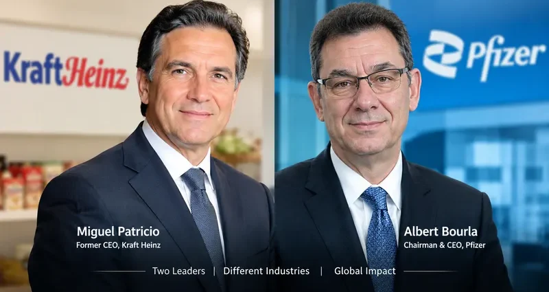 Miguel Patricio and Albert Bourla
